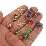 5pcs Stainless Steel Double Hole Butterfly Charms