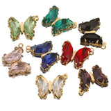 5pcs Stainless Steel Double Hole Butterfly Charms