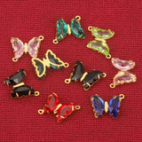 5pcs Stainless Steel Double Hole Butterfly Charms