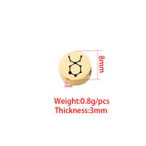 5pcs Stainless Steel Zodiac Beads for DIY Jewelry Making