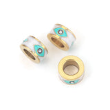 5pcs Stainless Steel Eye Beads Charms Loose Spacer Beads Jewelry Making DIY