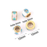 5pcs Stainless Steel Eye Beads Charms Loose Spacer Beads Jewelry Making DIY