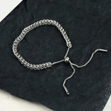 5pcs Stainless Steel Draw String Bracelets Party Jewelry