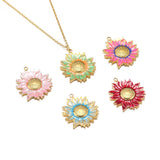 5pcs Stainless Steel Sun Flowers Charms for DIY Jewelry Making