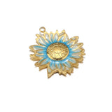 5pcs Stainless Steel Sun Flowers Charms for DIY Jewelry Making