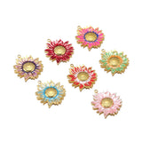 5pcs Stainless Steel Sun Flowers Charms for DIY Jewelry Making
