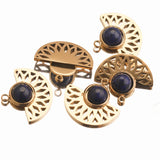5pcs Boho Charms Natural Stone Earring Moon DIY Necklace Jewelry
