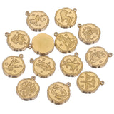 Stainless Steel 12 Zodiac Signs Charms for Necklace Jewelry Making Craft