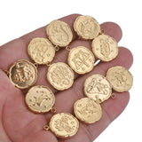 Stainless Steel 12 Zodiac Signs Charms for Necklace Jewelry Making Craft