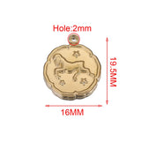 Stainless Steel 12 Zodiac Signs Charms for Necklace Jewelry Making Craft