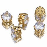 5pcs 8mm Zircon Crystal Charm Pendant Base for Jewelry Making DIY