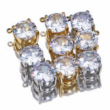 5pcs 8mm Zircon Crystal Charm Pendant Base for Jewelry Making DIY