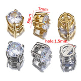 5pcs 8mm Zircon Crystal Charm Pendant Base for Jewelry Making DIY