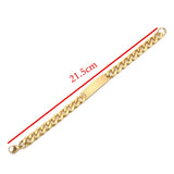 5pcs Stainless Steel Charm Bracelets 21.5cm Length Women Men DIY Jewelry Bangles