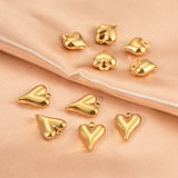 5pcs Hollow 3D Heart Charm Pendants for Jewelry Making