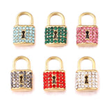 5pcs Stainless Steel Zircon Crystal Love Key Charms DIY Jewelry Makings