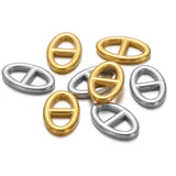 5pcs Stainless Steel Greek Alphabet Choker Charms Necklace Pendants DIY Jewelry
