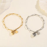 Heart Bracelet Women Link Chain Love Pendant Bracelet