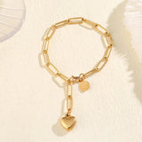 Heart Bracelet Women Link Chain Love Pendant Bracelet