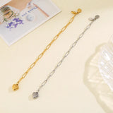 Heart Bracelet Women Link Chain Love Pendant Bracelet