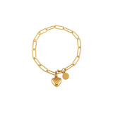 Heart Bracelet Women Link Chain Love Pendant Bracelet