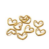 5pcs Heart Charms Stainless Steel DIY Jewelry Making Supplies
