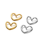 5pcs Heart Charms Stainless Steel DIY Jewelry Making Supplies