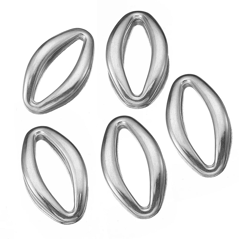 5pcs Stainless Steel Irregular Bezel Blank Charms Pendants Connectors
