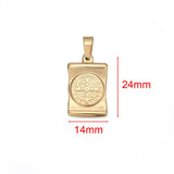 5pcs Stainless Steel Jesus Christ Pendant Charms for DIY Jewelry Making