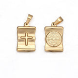 5pcs Stainless Steel Jesus Christ Pendant Charms for DIY Jewelry Making