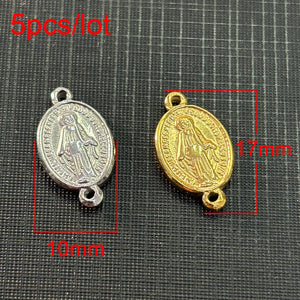 5pcs Jesus Christian Talisman Pendant Virgin Mary Charms DIY Jewelry