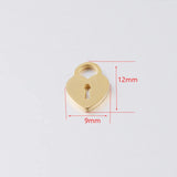 5pcs Stainless Steel Key Lock Charms