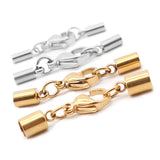 5pcs Stainless Steel Leather Connection Clasps 1.5-10mm Round Hole