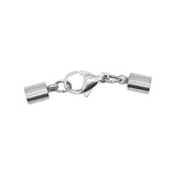 5pcs Stainless Steel Leather Connection Clasps 1.5-10mm Round Hole
