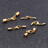 5pcs Stainless Steel Leather Connection Clasps 1.5-10mm Round Hole