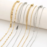 5pcs Stainless Steel Lobster Clasps Chains Necklace Link Chain Bulk Lot