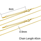5pcs Stainless Steel Lobster Clasps Chains Necklace Link Chain Bulk Lot