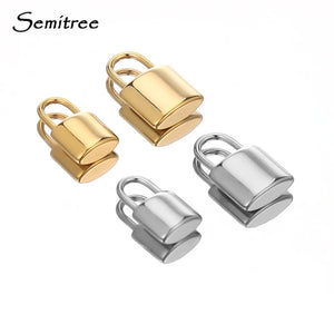 5pcs Stainless Steel Lock Charms for DIY Jewelry Making Necklace Hip Hop