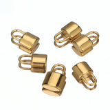 5pcs Stainless Steel Lock Charms for DIY Jewelry Making Necklace Hip Hop