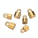 5pcs Stainless Steel Lock Charms for DIY Jewelry Making Necklace Hip Hop