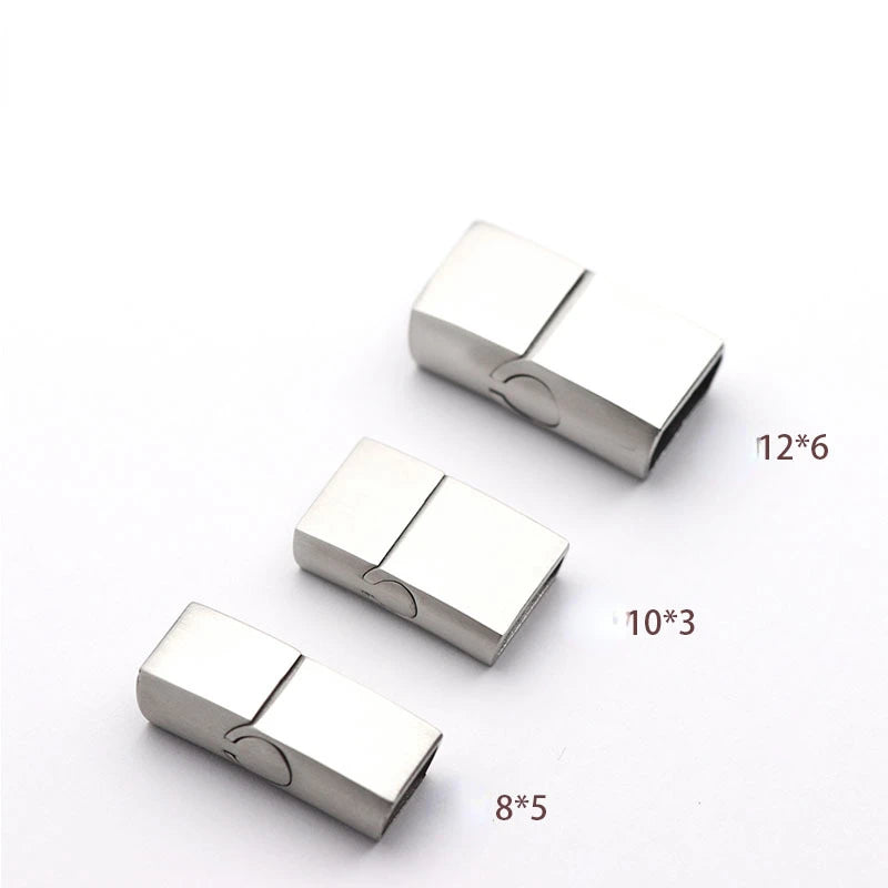 5pcs Stainless Steel Magnet Clasps Side Opening Buckle 316 Steel Bracelet Clasps