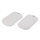 5pcs Stainless Steel Men's Pendants Rectangle Blank Stamping Tags Disc Charms