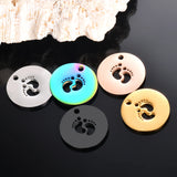 5pcs Stainless Steel Army Blank Pendant Necklace Dog Tags Round Necklace