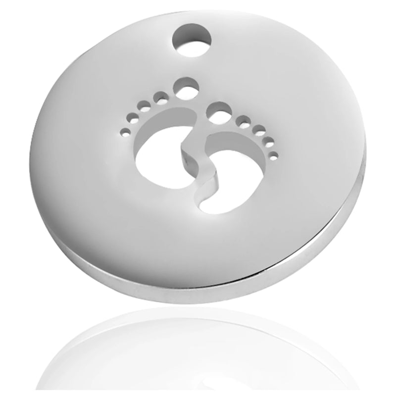 5pcs Stainless Steel Army Blank Pendant Necklace Dog Tags Round Necklace