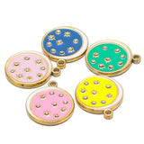 5pcs Enamel MoonStar Charm Pendants for DIY Necklace Bracelet