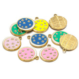 5pcs Enamel MoonStar Charm Pendants for DIY Necklace Bracelet