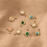 5pcs Bohemian Sun Drop Pendants for DIY Necklace Jewelry Making