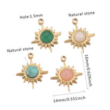 5pcs Bohemian Sun Drop Pendants for DIY Necklace Jewelry Making