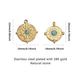 5pcs Turquoise Boho Sun Flower Earring Pendants DIY Jewelry Making
