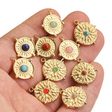 5pcs Turquoise Boho Sun Flower Earring Pendants DIY Jewelry Making